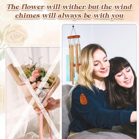 Christian Wind Chimes Aluminum Religious Gift for Women Moms Friends Sister - Picture 4 of 8